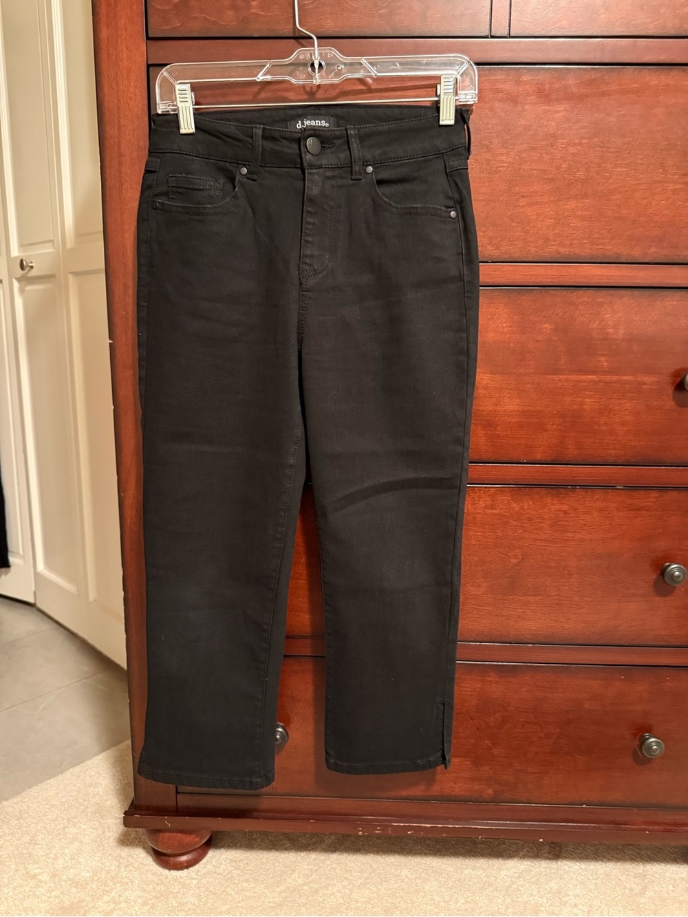 d. jeans Women’s  Black Slim Straight Jeans